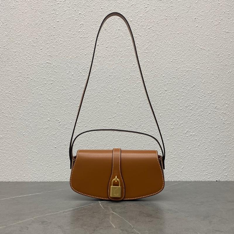 Celine Shoulder Handbag 101592 Full Skin Brown